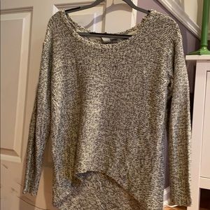 Black and white knit sweater